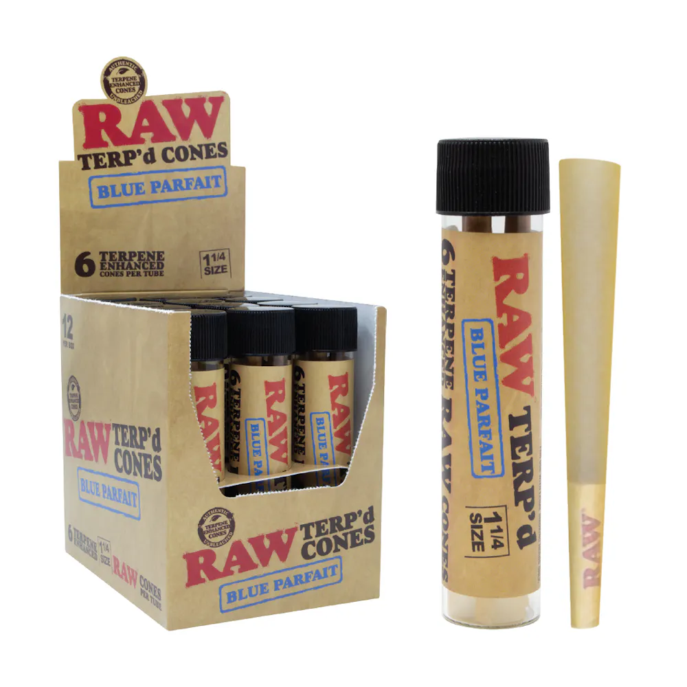 Product Raw - Terp'd Cones - 1-1/4 6pk - Blue Parfait