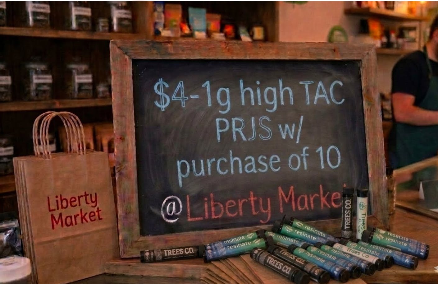 High Tac 1g Resinate & Trees Co Pre Rolls for $4 when you purchase 10