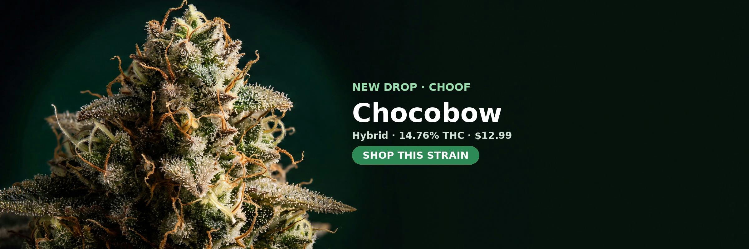 Chocobow now in stock at MrGreen DC — 14.76% THC