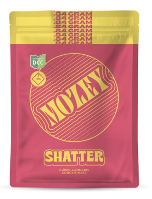 Shatter is a form of concentrate that is made by extracting cannabinoids and terpenes from cured cannabis flower. Shatter is translucent and stable at room temperature, but can range in consistency from very brittle to having a "pull-n-snap" quality.