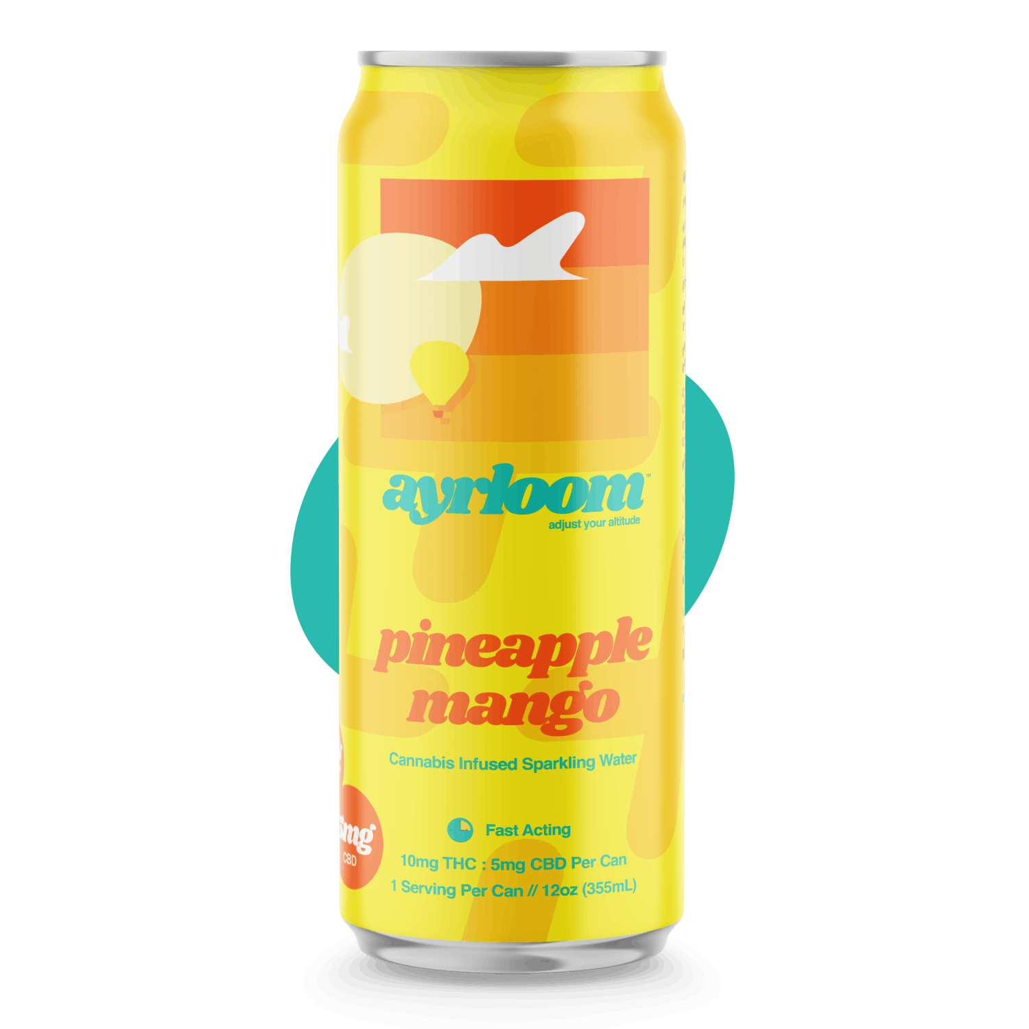 Ayrloom - 10mg THC 5mg CBD Infused Beverage - Pineapple Mango