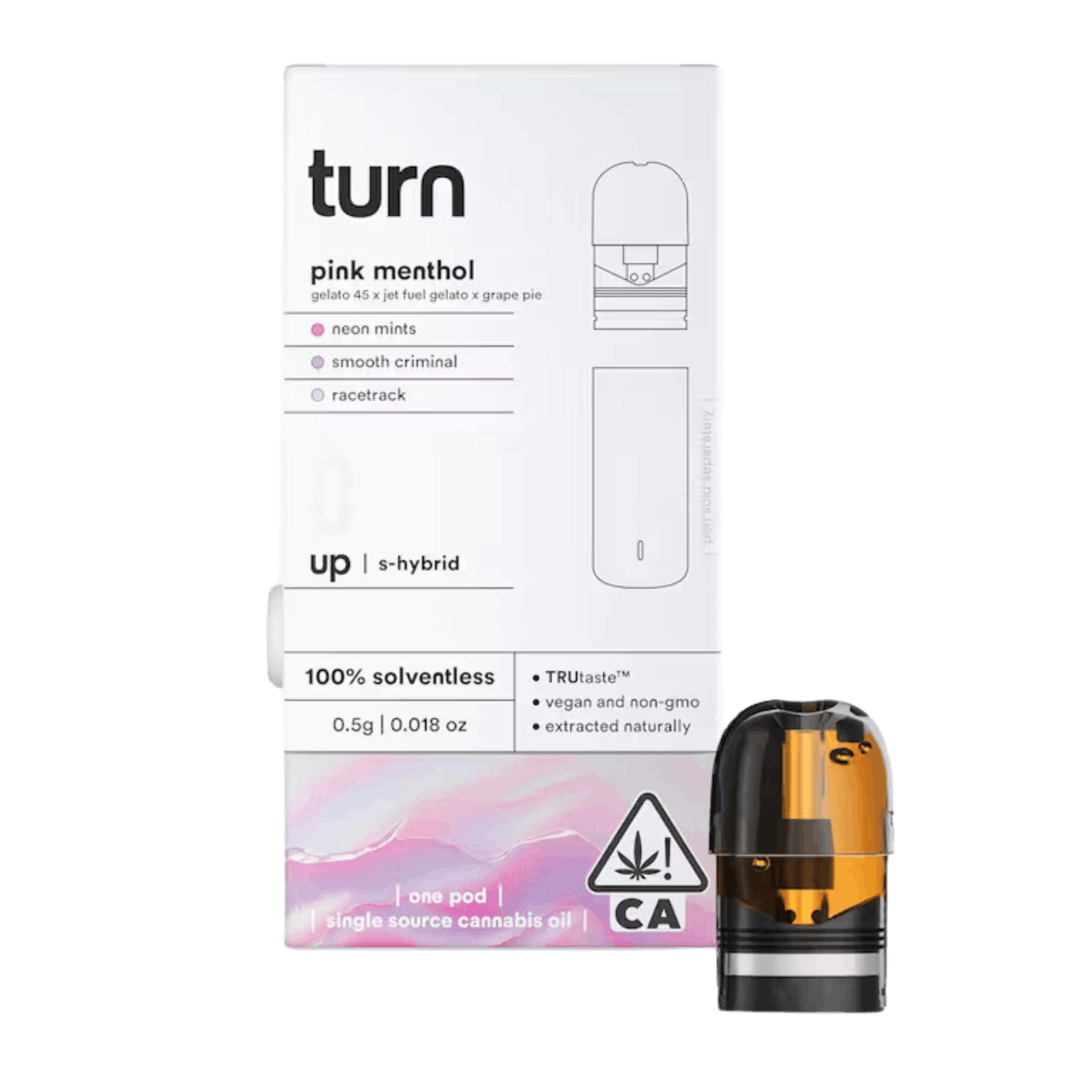 PINK MENTHOL SOLVENTLESS TURN UP POD