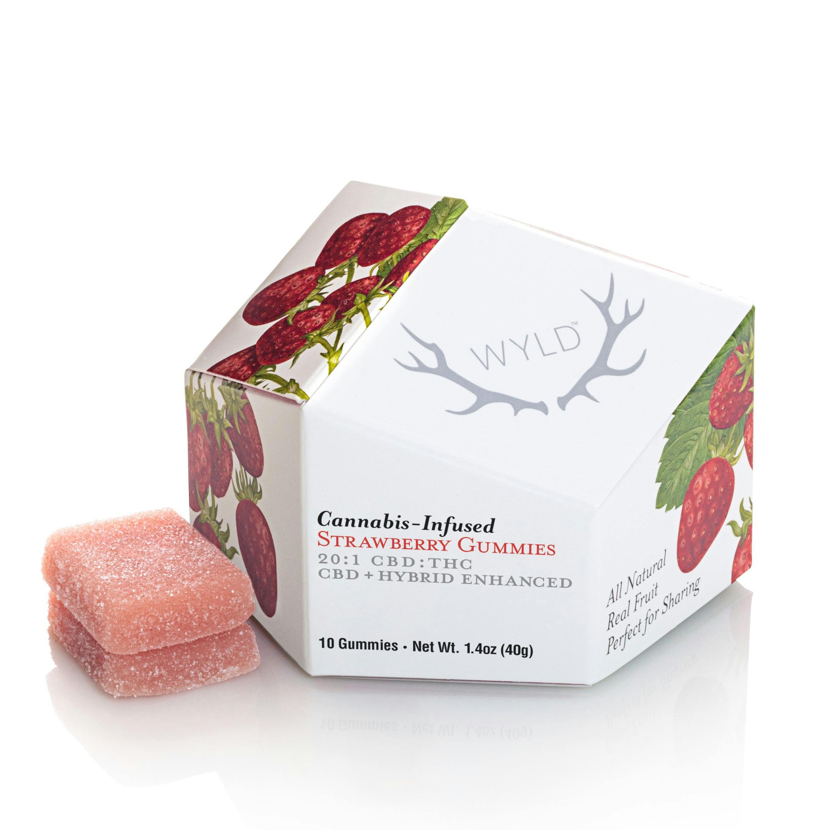 Wyld | Strawberry | Gummies 10 Pack | 20:1 CBD:THC | 10mg