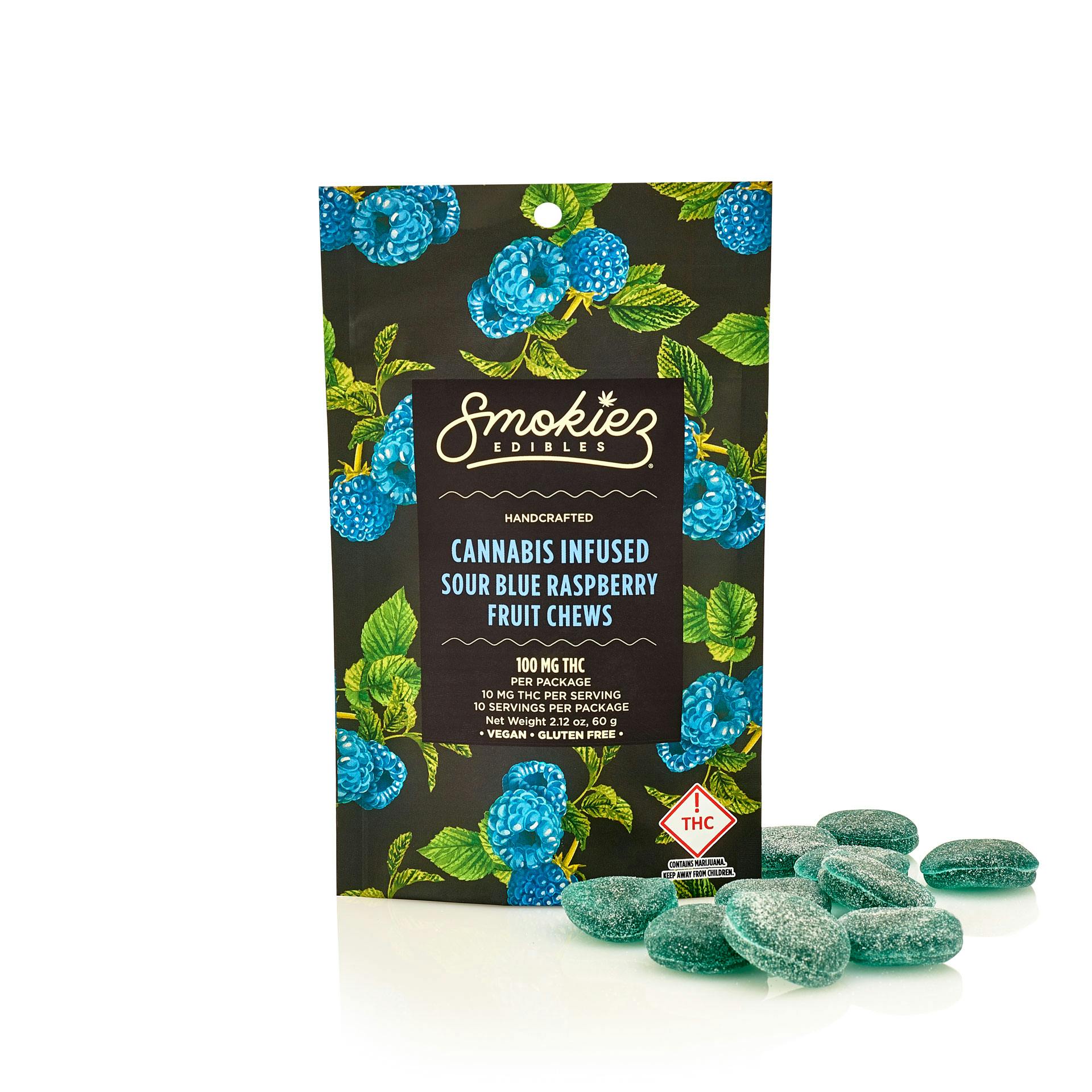 Sour Blue Raspberry Gummies