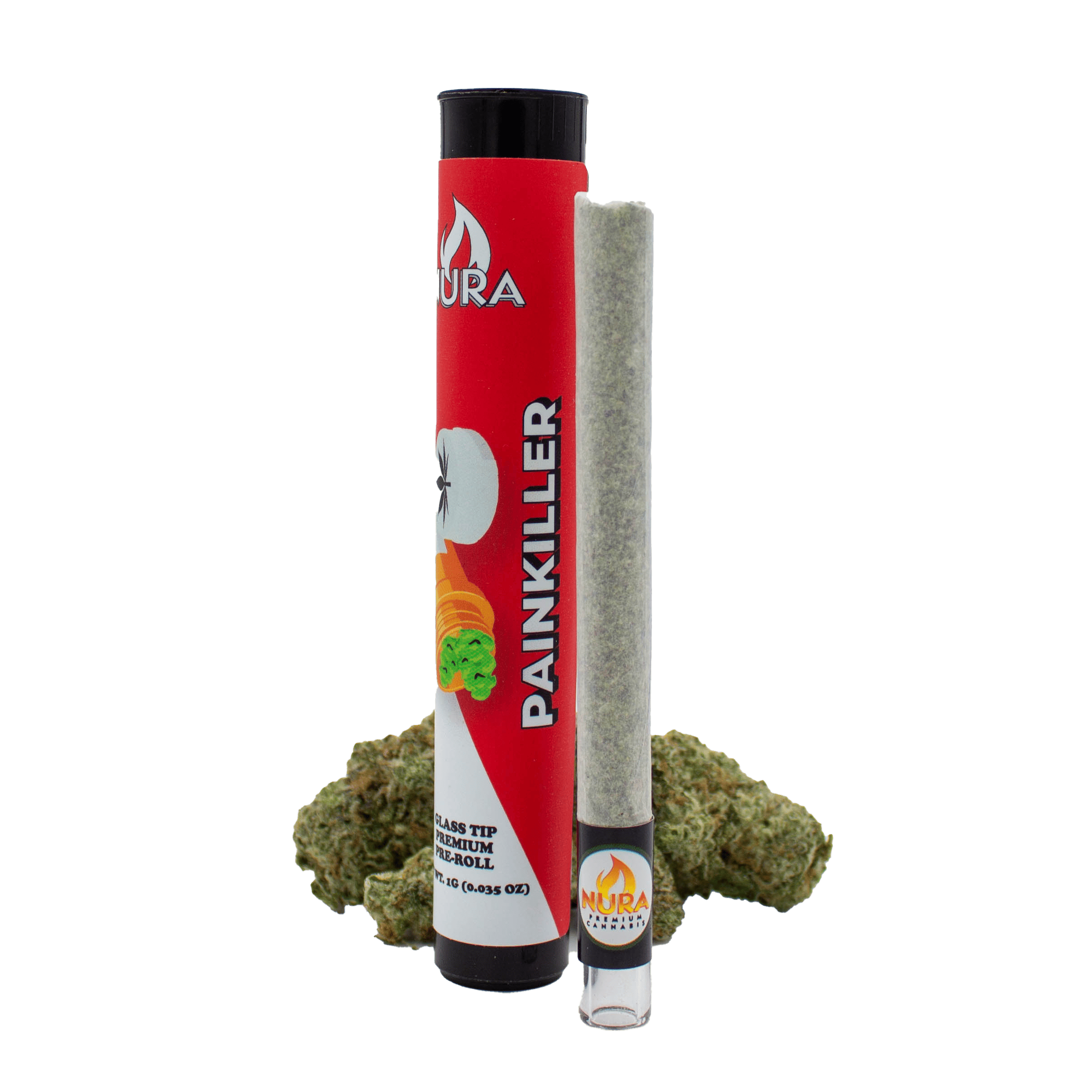 NURA NURA | PAINKILLER (GLASS TIP) | PRE-ROLL INDICA — PRE_ROLLS
