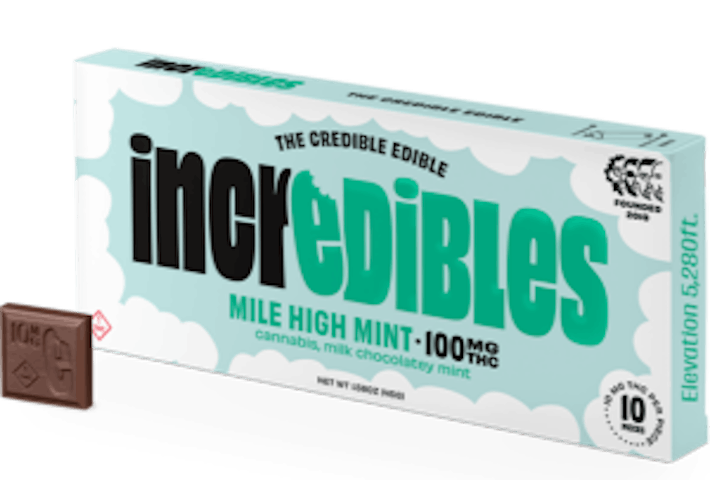 Product Mile High Mint Bar | Chocolate | 10 pack | 100mg THC