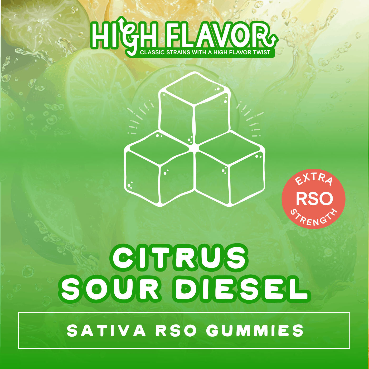 New!!! Citrus Sour Diesel I RSO Gummy | 20 Pack (90-110mg)