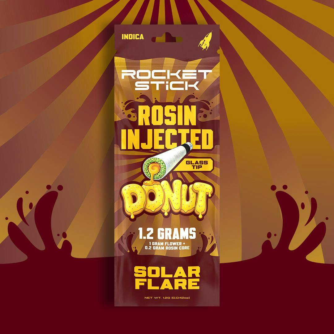 Rocket Stick 1.2g Rosin Injected Donut - Solar Flare