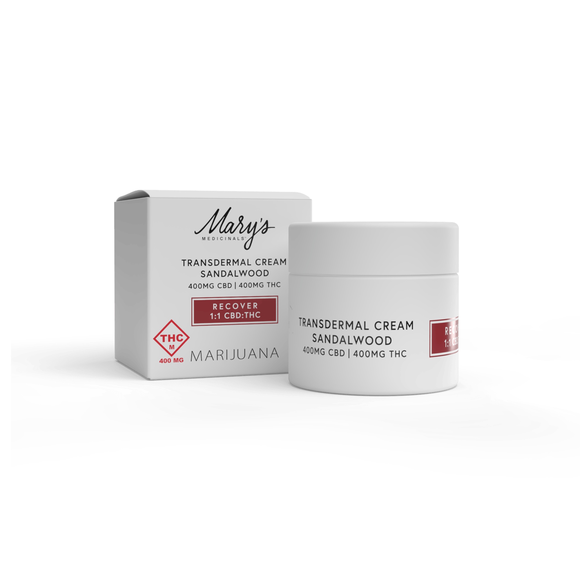 Mary's Medicinals | Cream | Recover Sandalwood 1:1 400mg | Flora