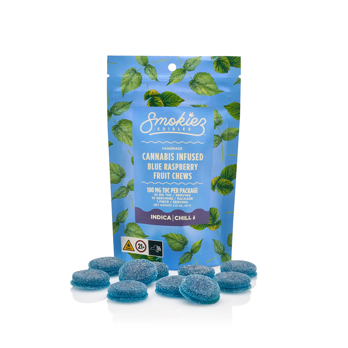 Smokiez | Sweet Blue Raspberry | 100mg 10pk - Leafology Cannabis ...