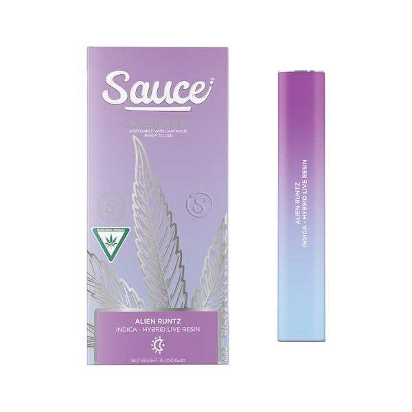 Product: Sauce | Alien Runtz Reserve Disposable/Rechargeable All-in-one Live Resin Cartridge | 1g
