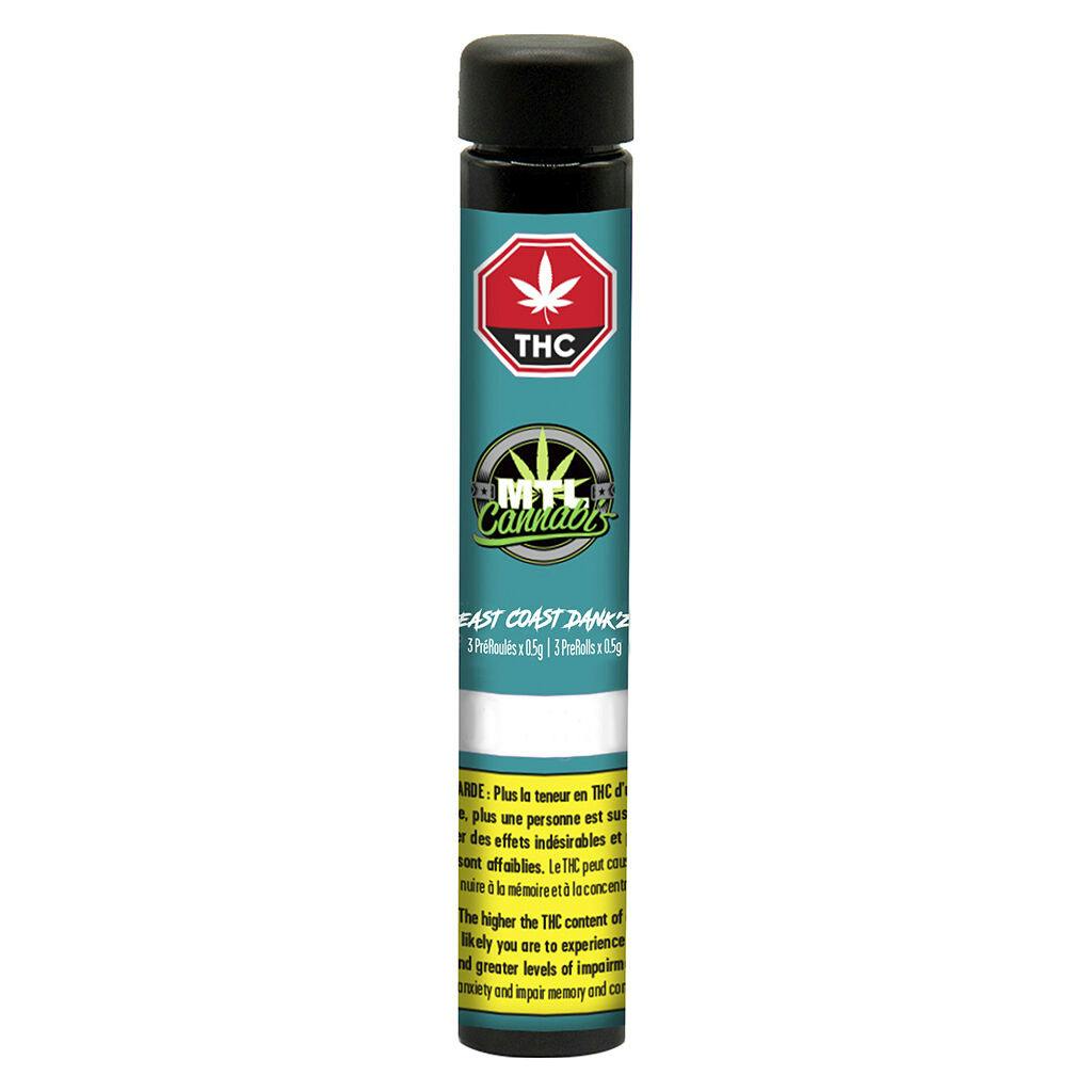 Mtl cannabis - east coast dank'z prjs - 3x0. 5g
