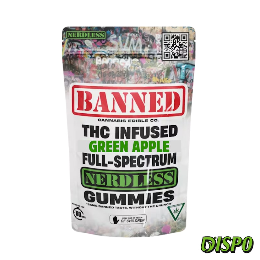 Banned: Singles - Green Apple Nerdless 200mg Gummy