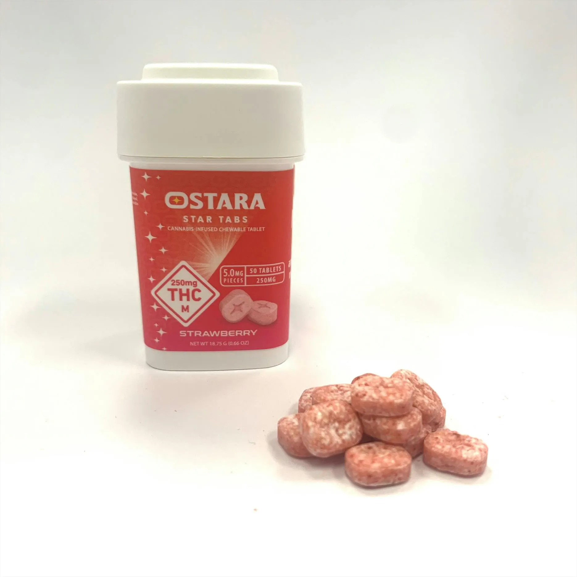 Ostara: Star Tabs | Strawberry | 250mg | 50pk | GDF - St. Louis