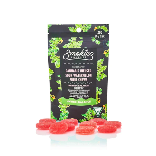 Smokiez - 200mg Gummies - Sour Watermelon (Hybrid)