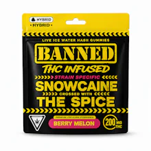 Banned - 200mg Hash Rosin Gummies - Berry Melon - EDIBLES by Banned at King of Budz
