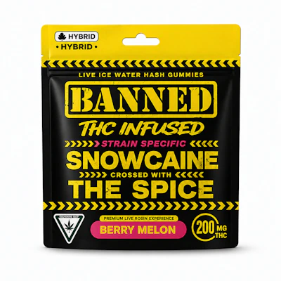 Banned - 200mg Hash Rosin Gummies - Berry Melon