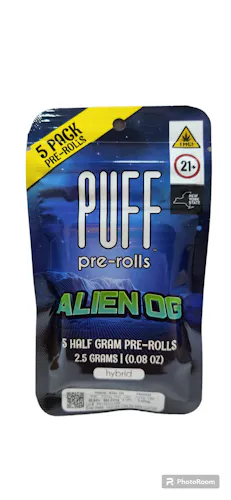 Alien OG – hybrid – 5 pack pre-rolls – 2.5 gram-1