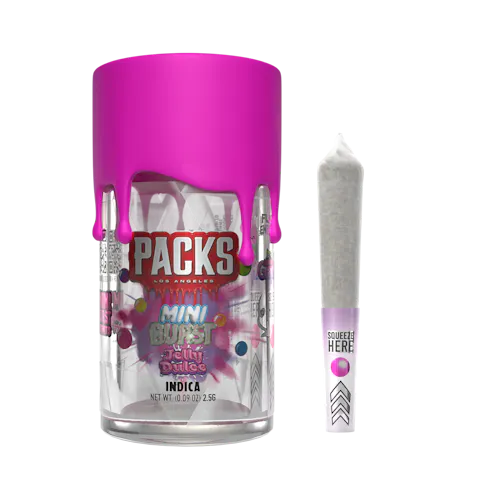 Packwoods Jelly Dulce 5pk Infused Mini Burst Prerolls Rec-active