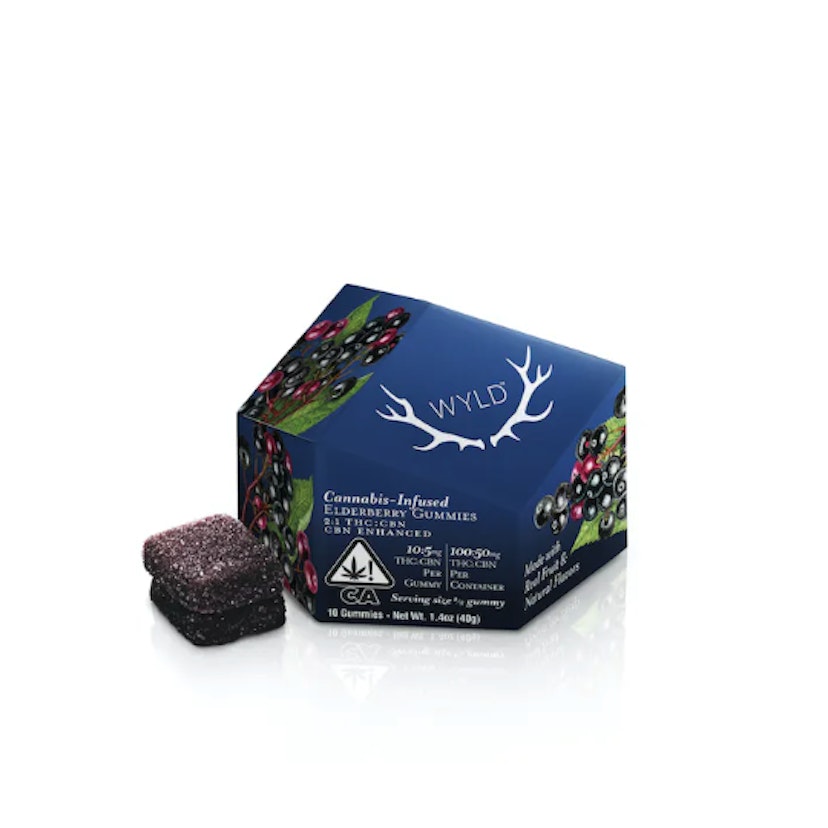 WYLD - Elderberry (I) CBN: 50mg /THC: 200mg Gummies