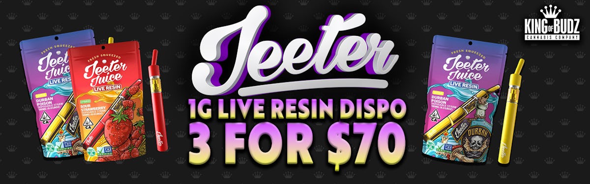 Jeeter 1g Live Resin Disposables 3/$70