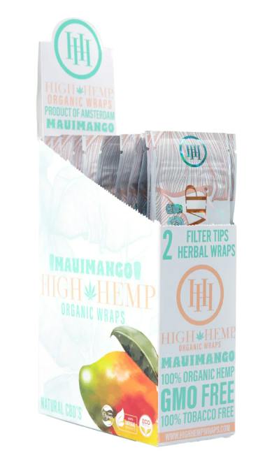 Product High Hemp Maui Mango Organic Wraps + Filter Tips 2pk