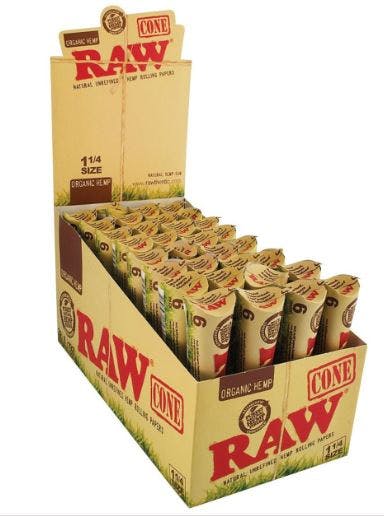 RAW Organic Hemp Cones 6pk - 1 1/4