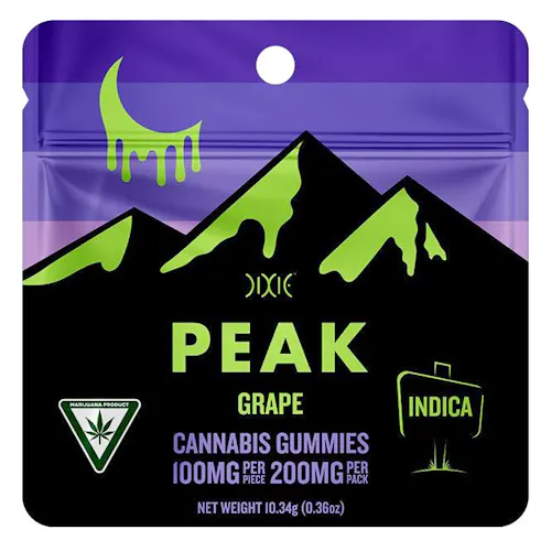 Dixie – 200mg Peak Gummies – Grape-active