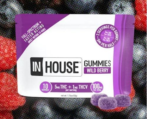 Product 5mg 5:1 THC/THCV In House Wild Berry Gummies 20pk