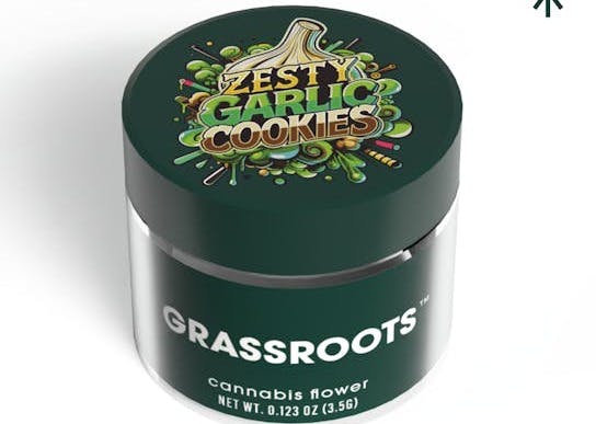 Zesty Garlic Cookies X Dark Heart Genetics cannabis product by Grassroots