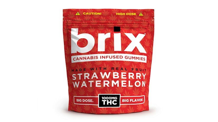 Baked Bros Brix Strawberry Watermelon Gummies 2pk Hybrid