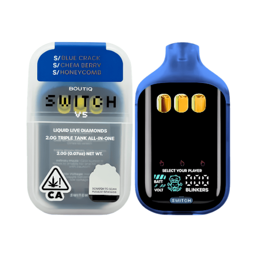 Boutiq Switch Live Diamond Disposable | Blue Crack x Chem Berry x Honeycomb