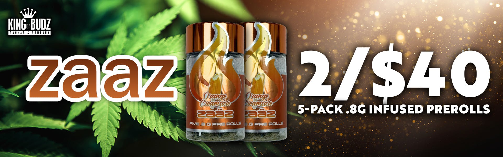 Zaaz - 5-Pack .8g Infused Prerolls - 2 for $40