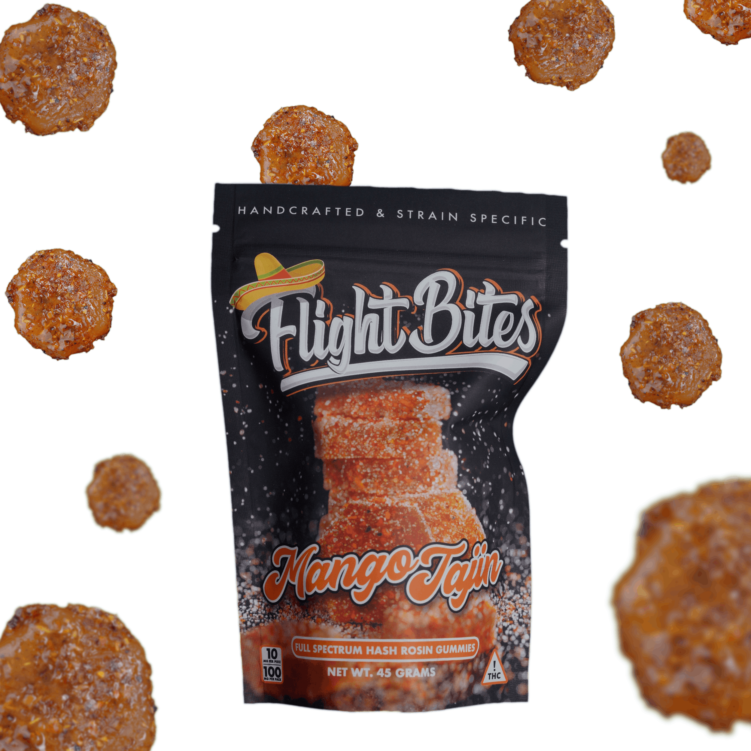 Flight Bites - Mango Tajin - Gummy - 10ct - 100mg - Cookies Flamingo