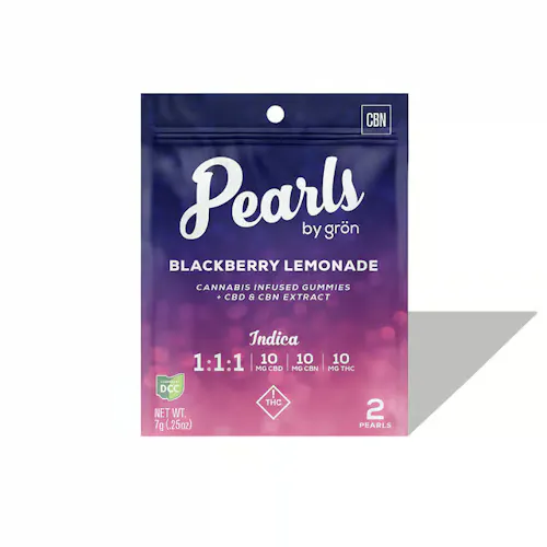 Gron | 1:1:1 Blackberry Lemonade Pearls | 20mg | 2pack | Indica-1
