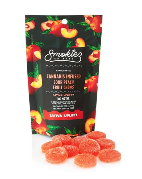 Product CNS Smokiez Gummies - Sour Peach 100mg (10pk)