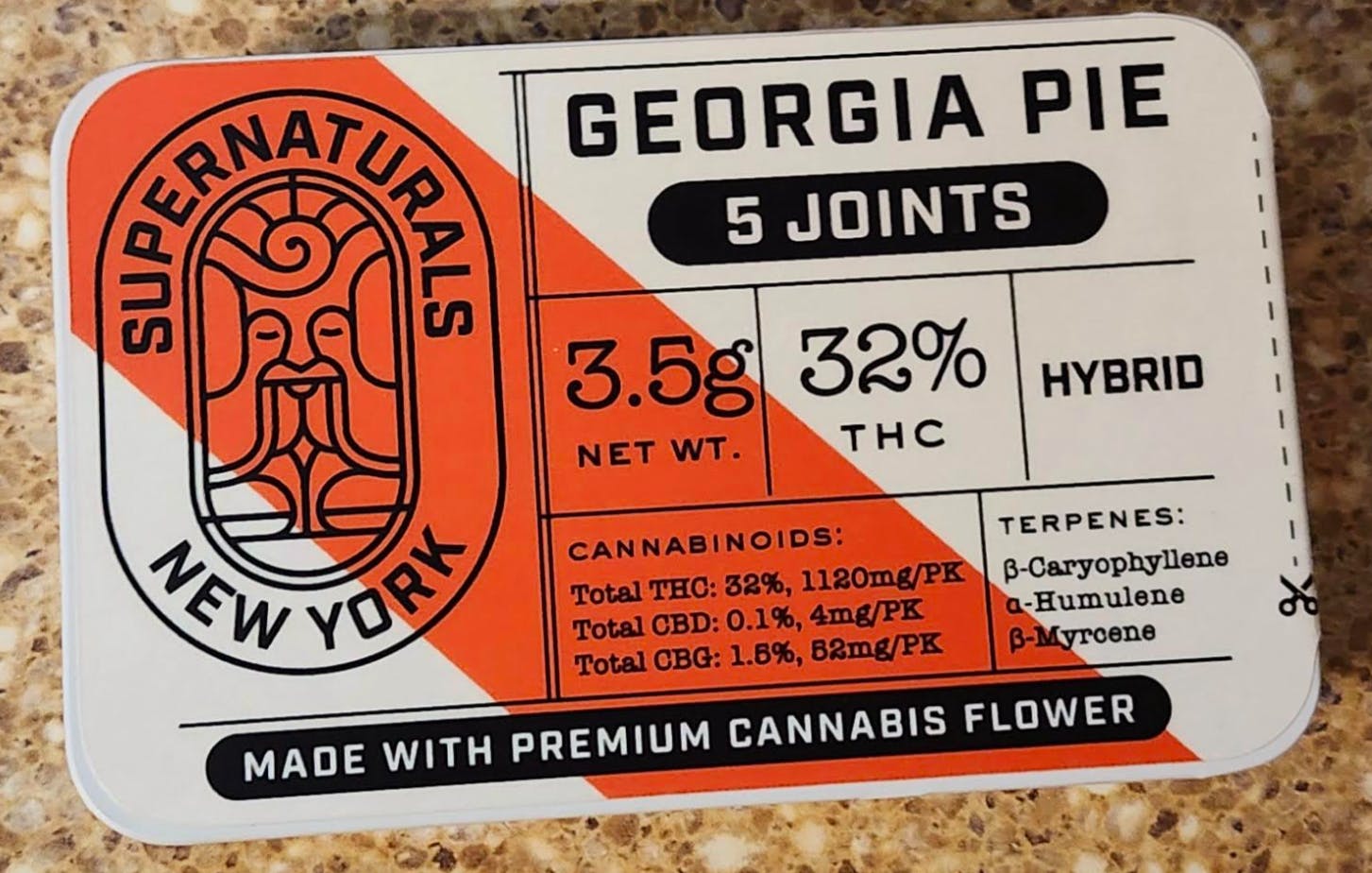 Georgia Pie | Pre Roll 5 Pack | Sativa Hybrid | Super Naturals