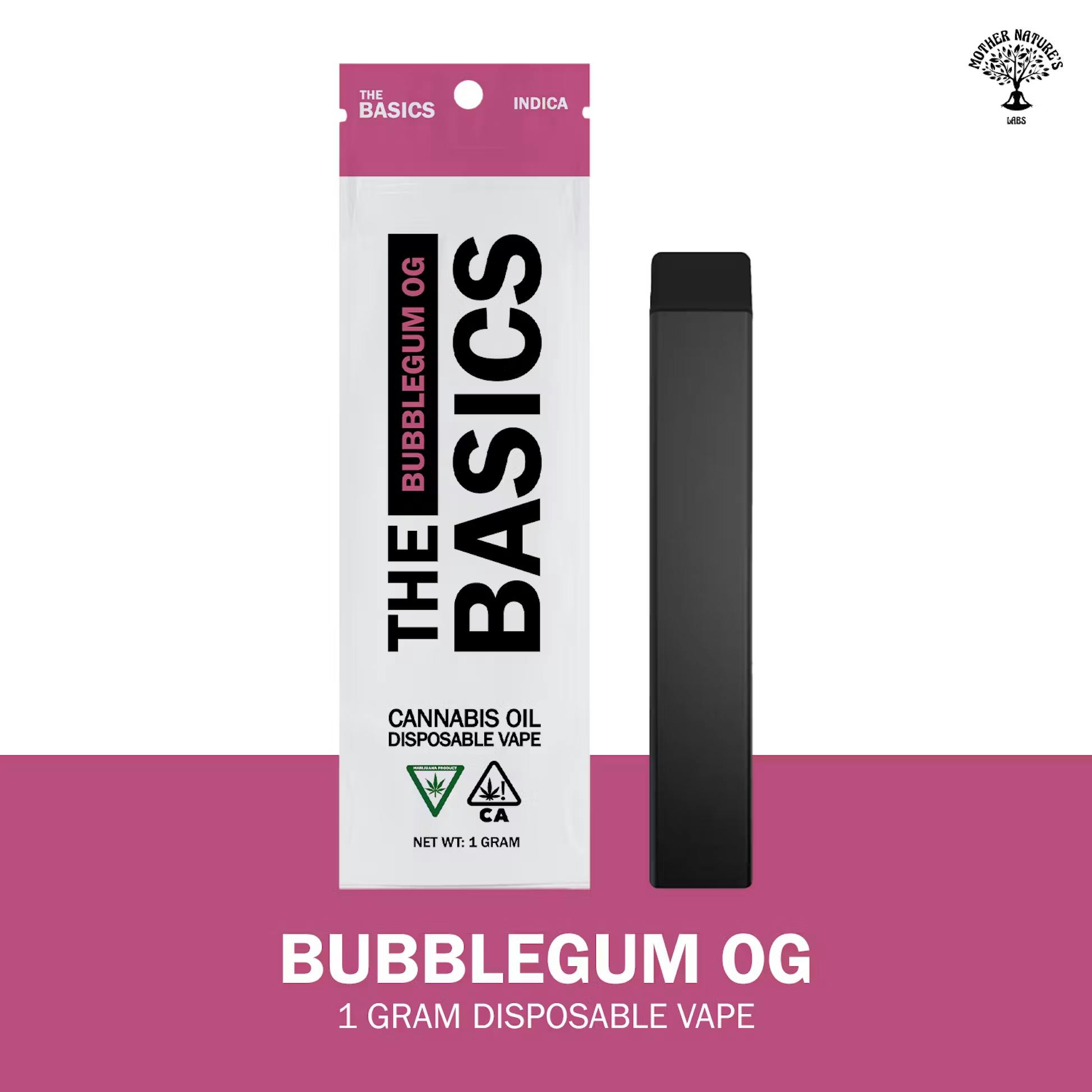 THE BASICS THE BASICS | BUBBLEGUM OG - DISPOSABLE INDICA — VAPORIZERS