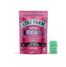 Product: Raspberry x Ice Cream Cake | 20mg x 10pk | Live Resin Infused | Lost Farm