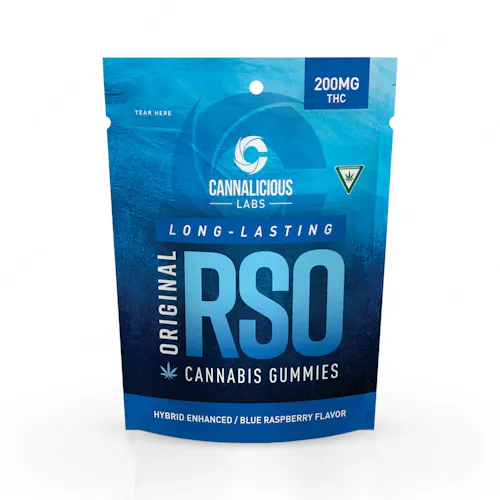 Original Blue Raspberry RSO Gummies 10-Pack-active