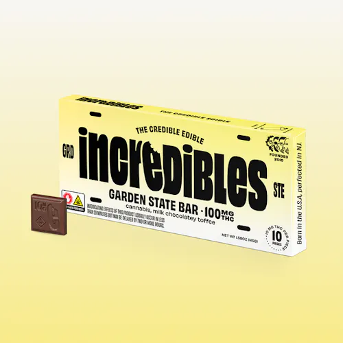 Garden State Toffee Bar | Chocolate  | 10 Pack | 100mg THC-active