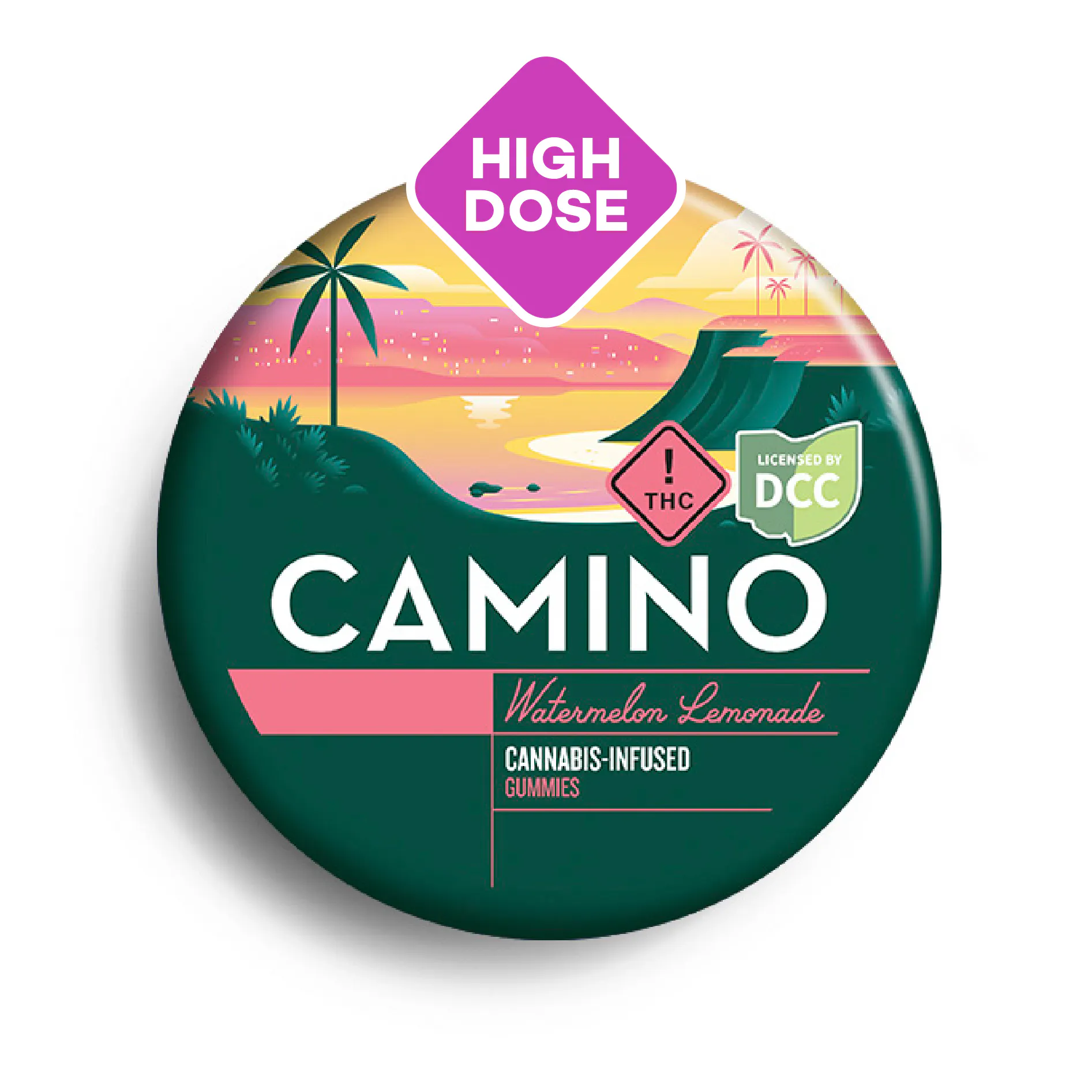 Watermelon Lemonade High Dose Camino Gummies | Amplify - Bedford
