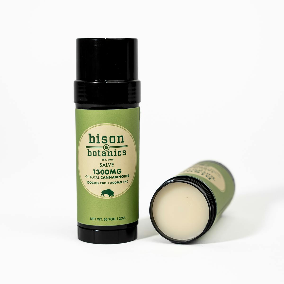 Product Balm | Salve Jar 3.3oz | 800mg THC/ 1100mg CBD | Bison