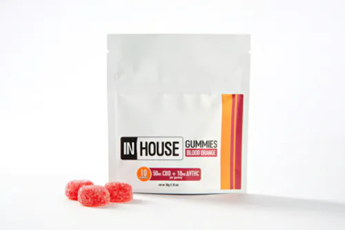 In House – Blood Orange 1:1 CBD:THC Gummies (10ct/40mg)-active