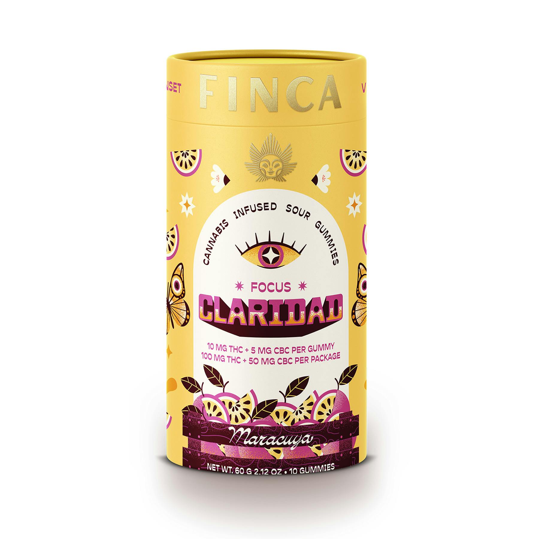 Claridad Passion Fruit Focus Gummies