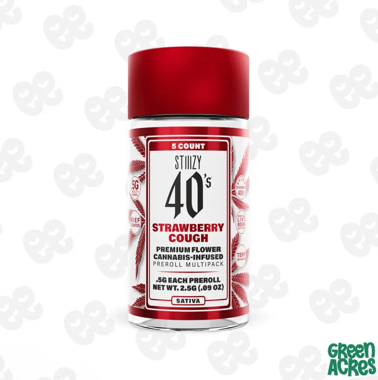 Strawberry Cough 40'S Pre-Roll Multi-Pack | 2.5g | Green Acres