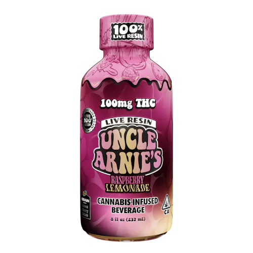 Uncle Arnies 8oz 100mg Raspberry Lemonade Live Resin-active