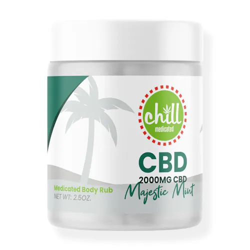 Chill Medicated Majestic Mint 2000mg CBD Body Rub Rec-active