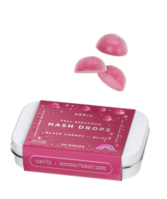 Product AZ Hash Drops Gummies - Black Cherry 100mg (20pk) (Romulan)