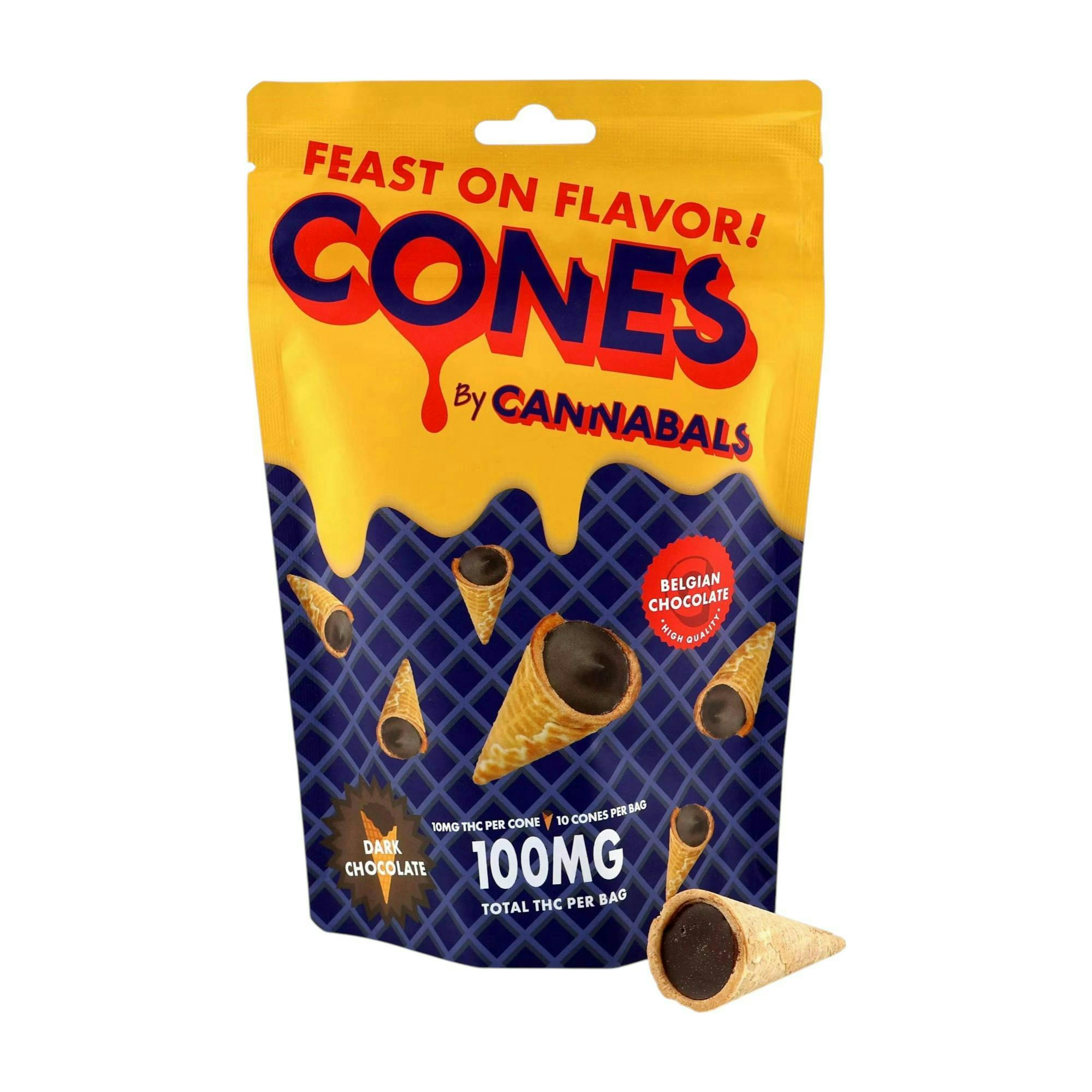 Cannabals Dark Chocolate 10pk 100mg Cones